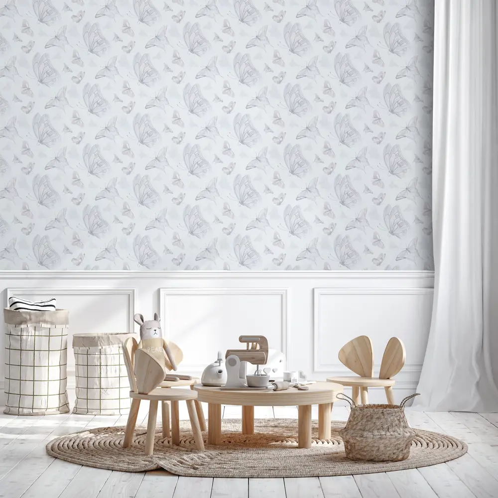 Обои флизелиновые Erismann Бабочки темно-серые 1.06 м ЭР60670-04 STLM-2130393 - Вид №4