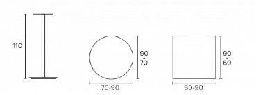 ENEA Высокий стол со стальным основанием и столешницей из hpl Punto sun-id-1420587 - Вид №7