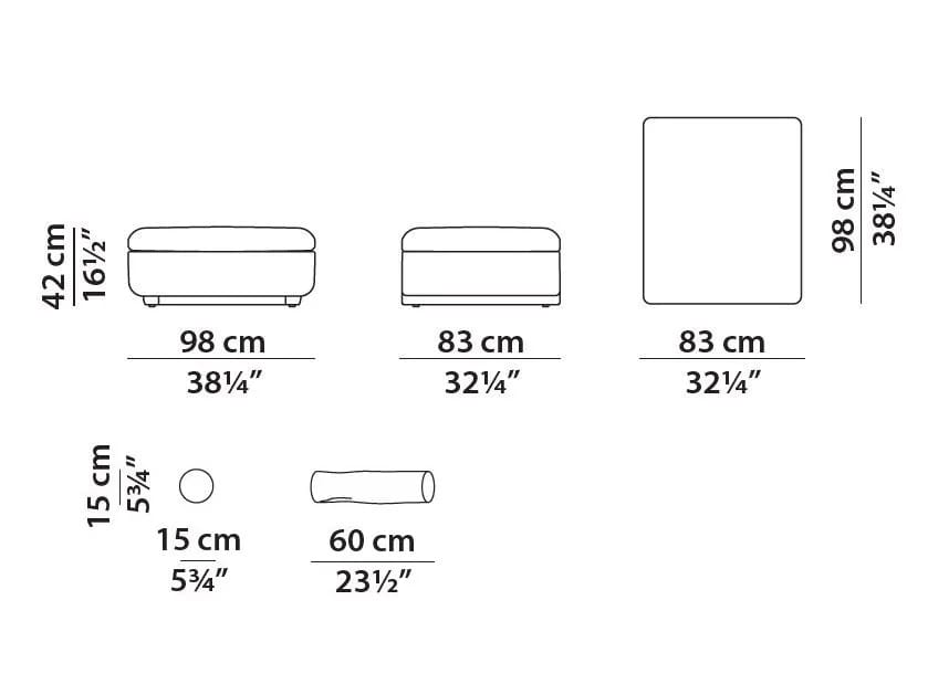 Кожаный модульный изогнутый диван Baxter Piaf ARCH-00022019 - Вид №12