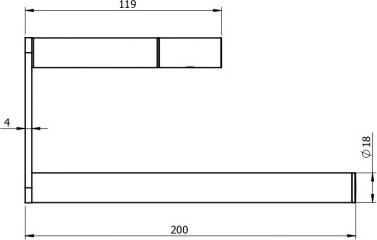 28038A-BP Полотенцедержатель подвесной цвет черный матовый LANGBERGER Accessories, BLACK EDITION - Вид №2