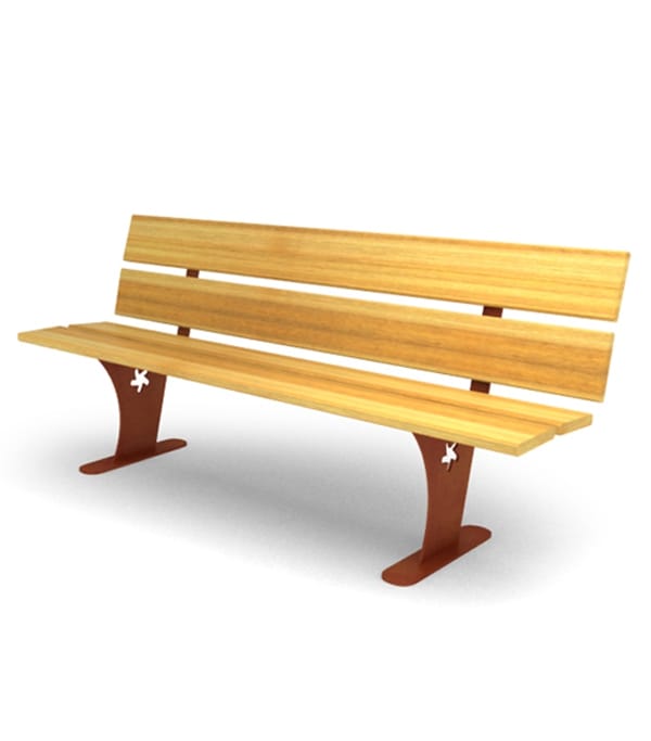 Оцинкованная стальная скамья со спинкой Viscio Urban Design OLANDESINA ARCH-00014532 - Вид №12