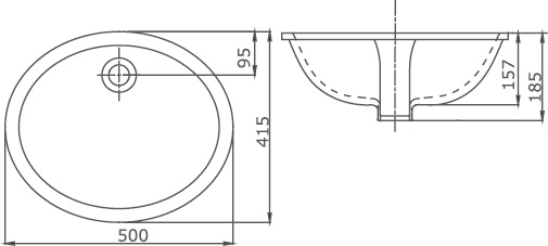 CL3022 Раковина SSWW CL  - Вид №2