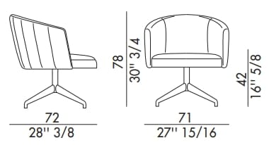 Кожаное вращающееся кресло EFORMA Джейн ARCH-00062366 - Вид №5
