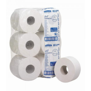 8512 Kimberly Clark Туалетная бумага рулонная Kimberly-Clark Scott Jumbo 8512 2-слойная 12 рулонов по 200 м