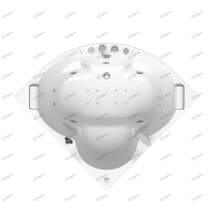 Гидромассаж "Спортивный Chrome" на ванну Сорренто 130х130 (двигатель 1500 Вт, система "Turbo-pool", джет Релакс - 5 шт., джет Магнус, Линц - 4 шт.) Radomir 1-65-2-0-3-039