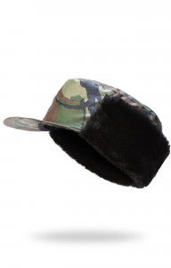 61458 Кепи "Охранник" зимняя камуфляж зеленая  Головные уборы  размер 60