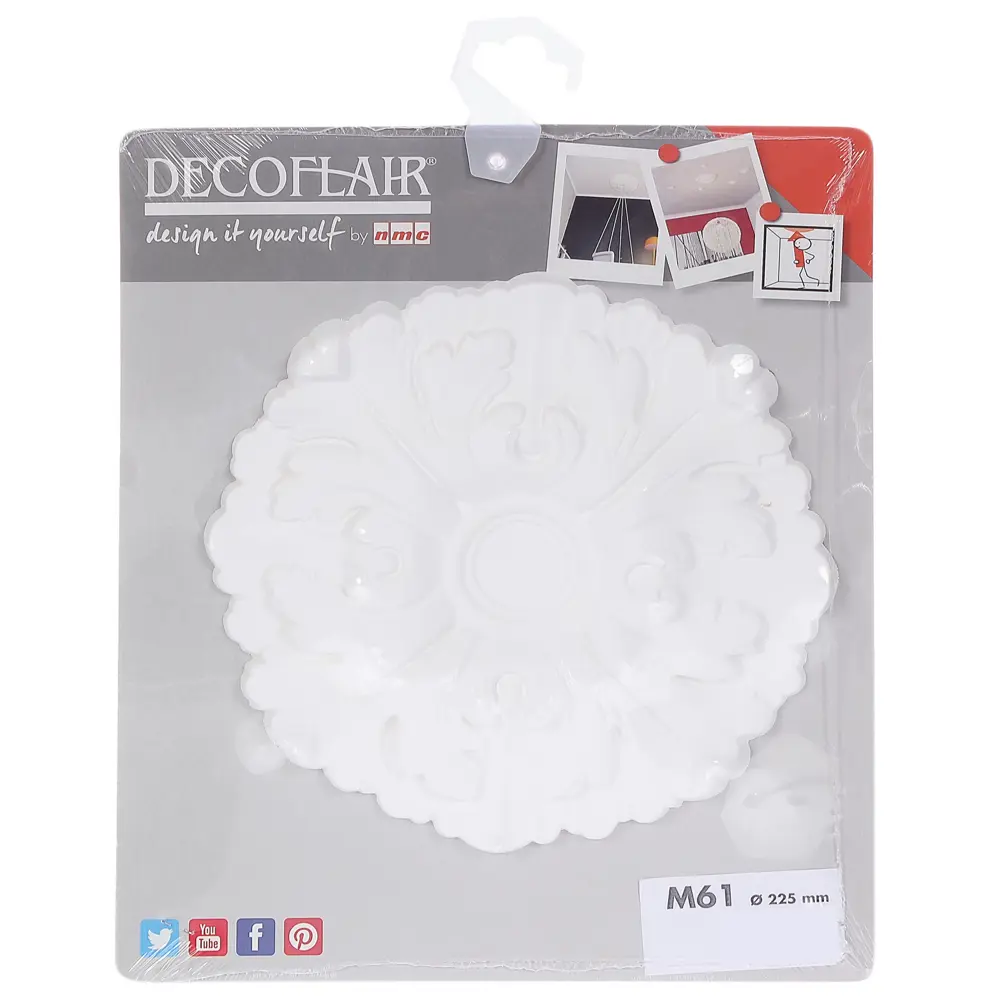 Розетка потолочная полиуретановая М61 D22.5 см 14323715 STLM-2072908 DECOFLAIR  - Вид №8