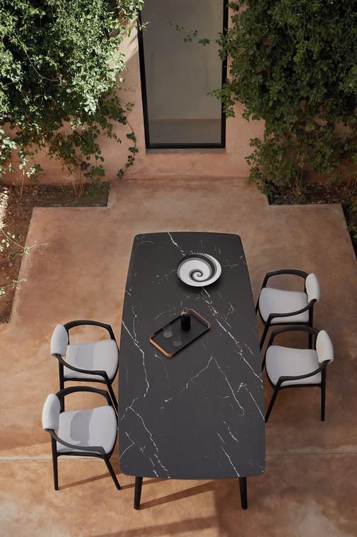 MNST978 Обеденный стол teak ⌀80см Manutti Torsa - Вид №22