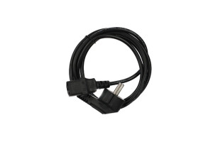 16211340 Кабель компьютер-розетка 220V, угловая евровилка, VDE 3G*0,75mm2 CE021-CU0.75-1.8M VCOM