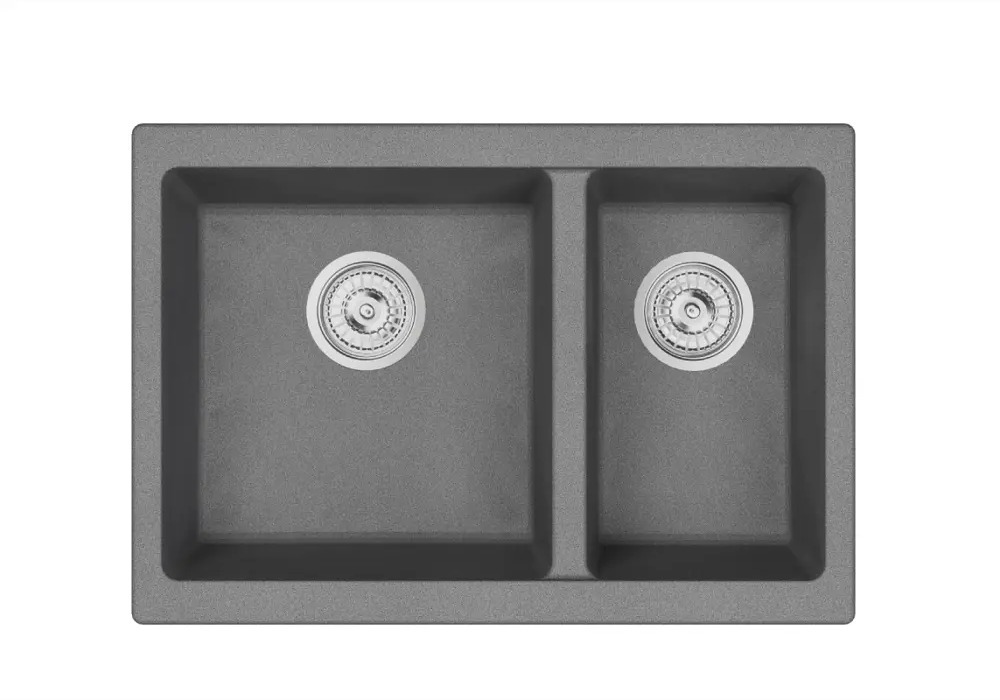 90738619 Врезная мойка Emar Quartz 66.5x36x19 см кварц цвет антрацит STLM-0362213