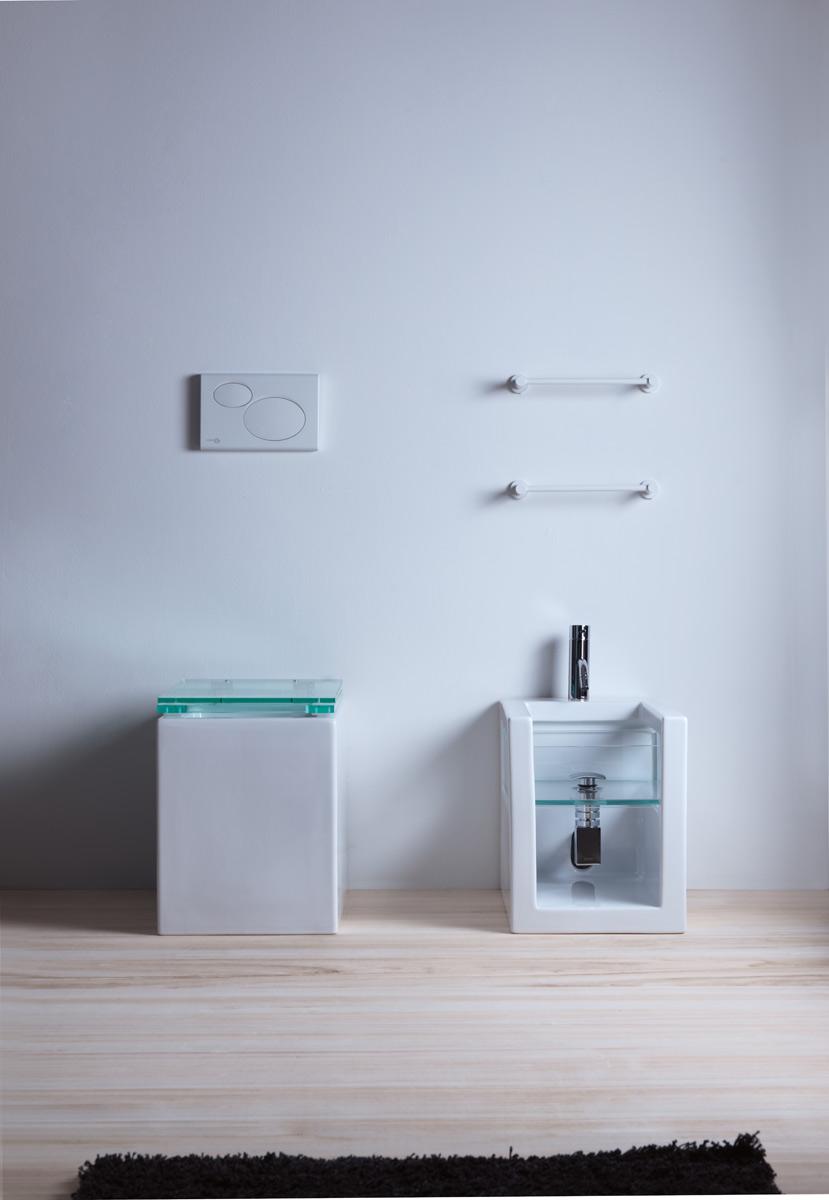 GLBI012 Напольное биде приставное GSG CERAMIC GLASS - Вид №5