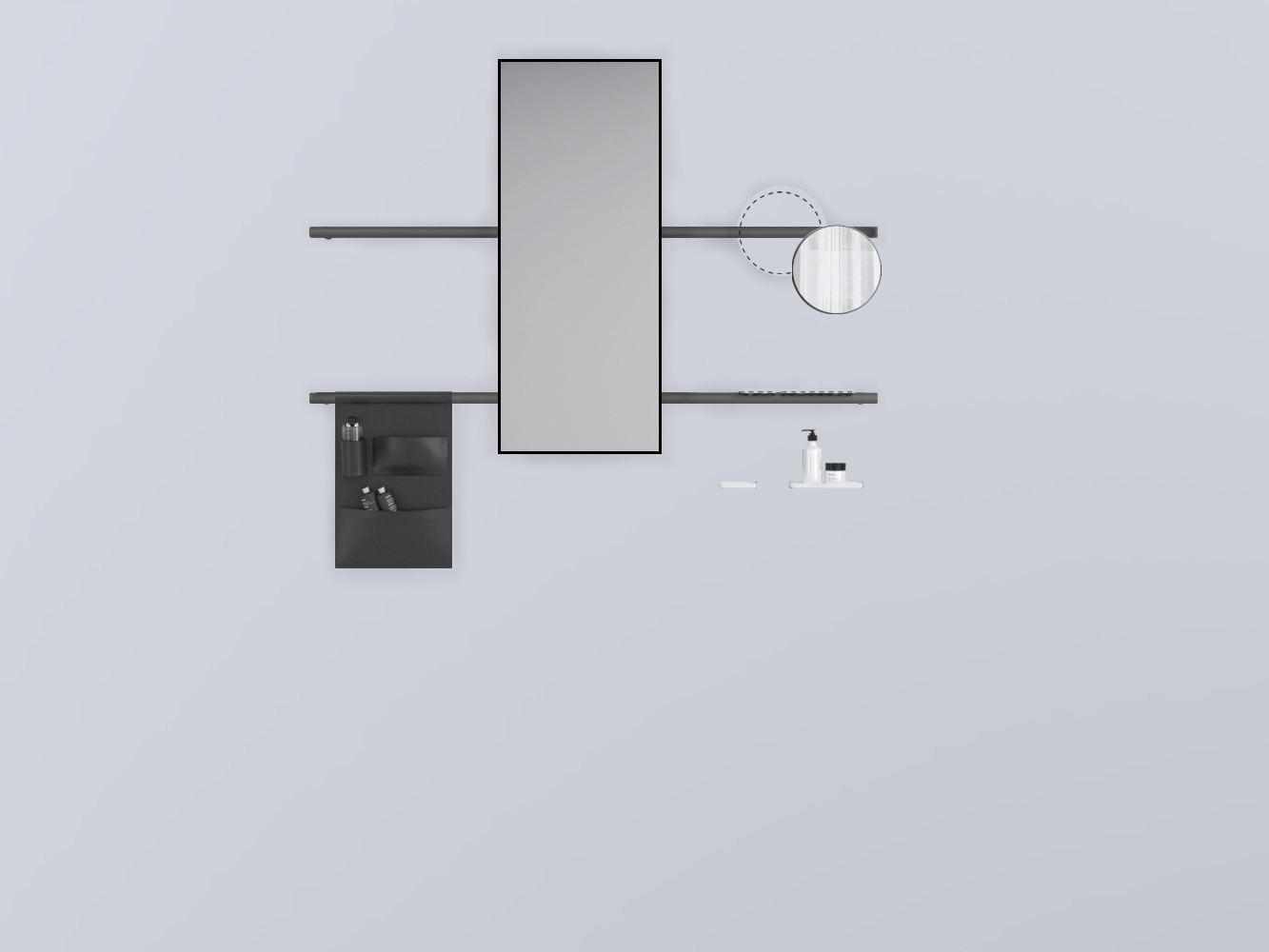 SWSTR-CM+SWSPR-NM+SWSPI-CM+SWM10-BI+SWM20-BI+SWSCR-NE прямоугольный стали cielo Siwa Ceramica Cielo