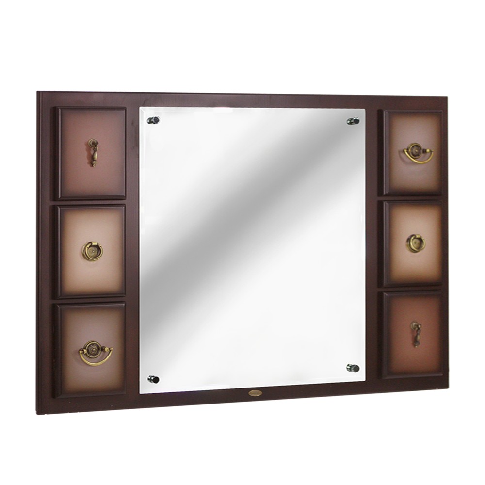 71178 Зеркало настенное Пандора 2 Орех Оберджин Шоколад BOGACHO 4627139509219