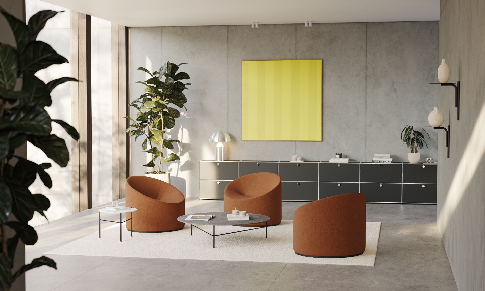 Круглый журнальный столик из Dekton® и стали Omelette Editions DOWNTOWN ARCH-00103354 - Вид №5