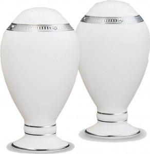 32124 Noritake Набор из солонки и перечницы Noritake "Рочель,платиновый кант" 8,5см Фарфор костяной