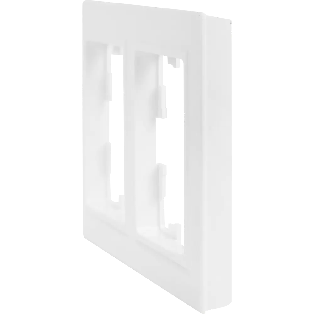 Рамка IEK Brite для розеток и выключателей - 2 модуля, белый глянец 87761294 STLM-1101656 - Вид №1