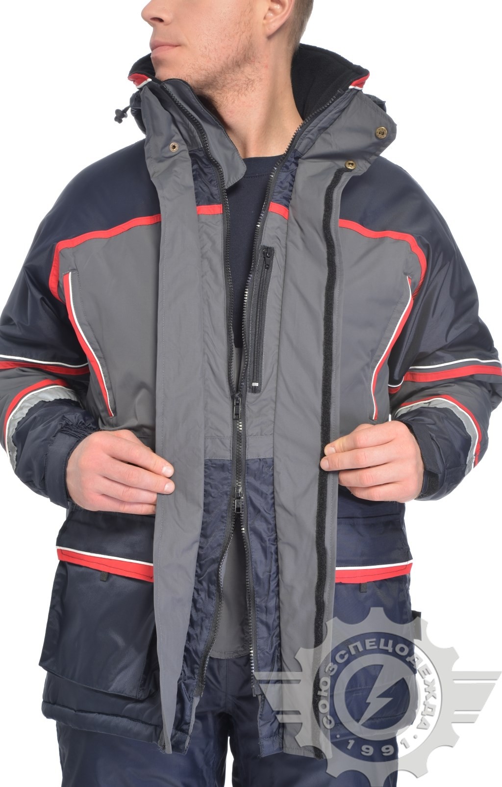 60900 Куртка "Байкал" зимняя с СВП  Зимняя спецодежда  размер 64-66/170-176  - Вид №5