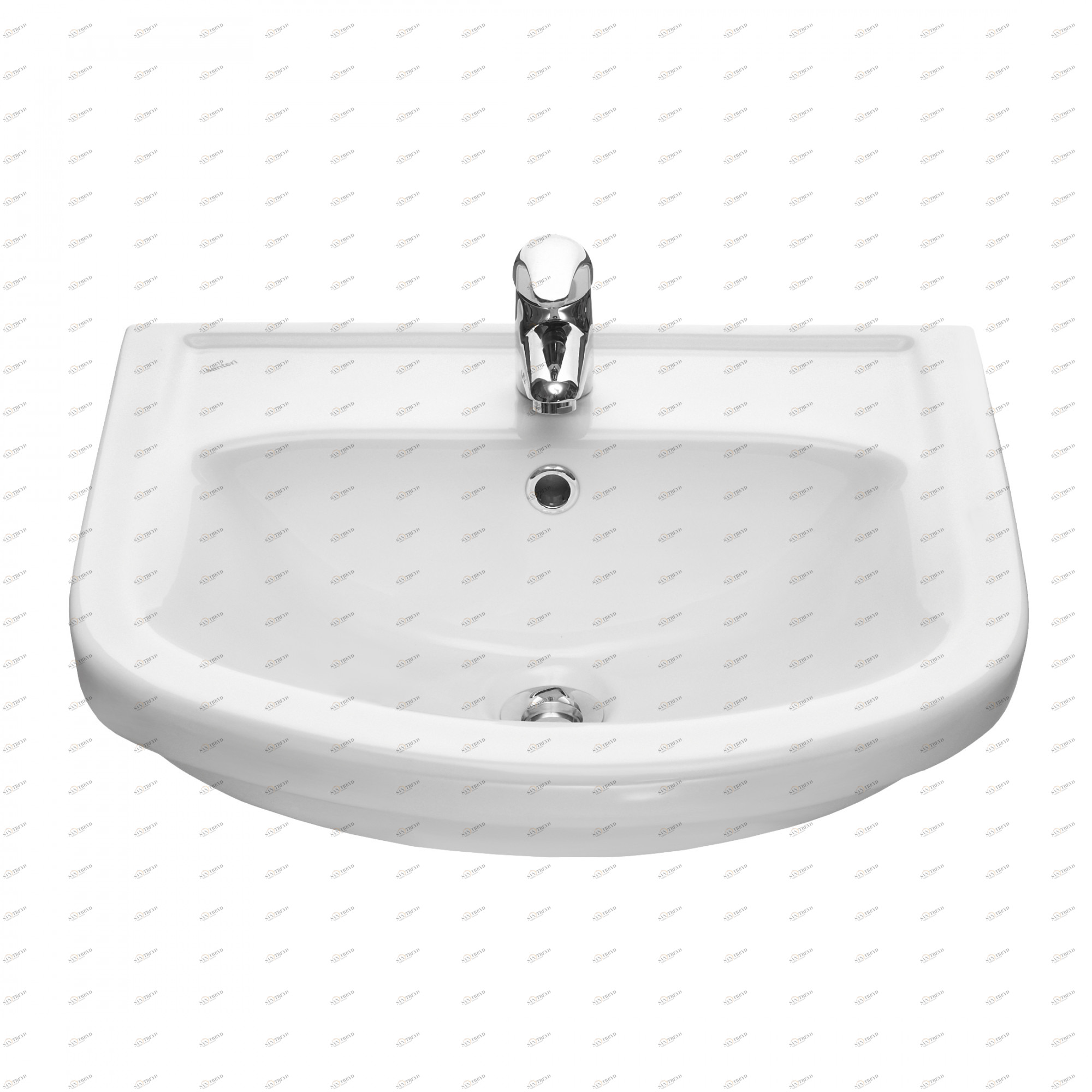 1.3120.1.S00.11B.0 Подвесная раковина настенная прямоугольная SANTERI  белая 