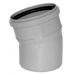 Отвод ПВХ канализационная D110мм 15 градусов Политек 6297 - Вид №1