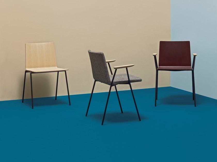 Pedrali Стул для ресторана из стали и дерева Osaka metal 5711 - Вид №4