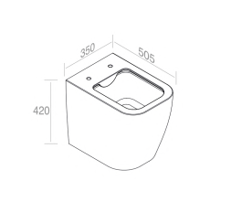 S591T0R0V7.100 Приставной унитаз напольный A. e T. Italia QUO Белый глянцевый AeT ITALIA - Вид №8