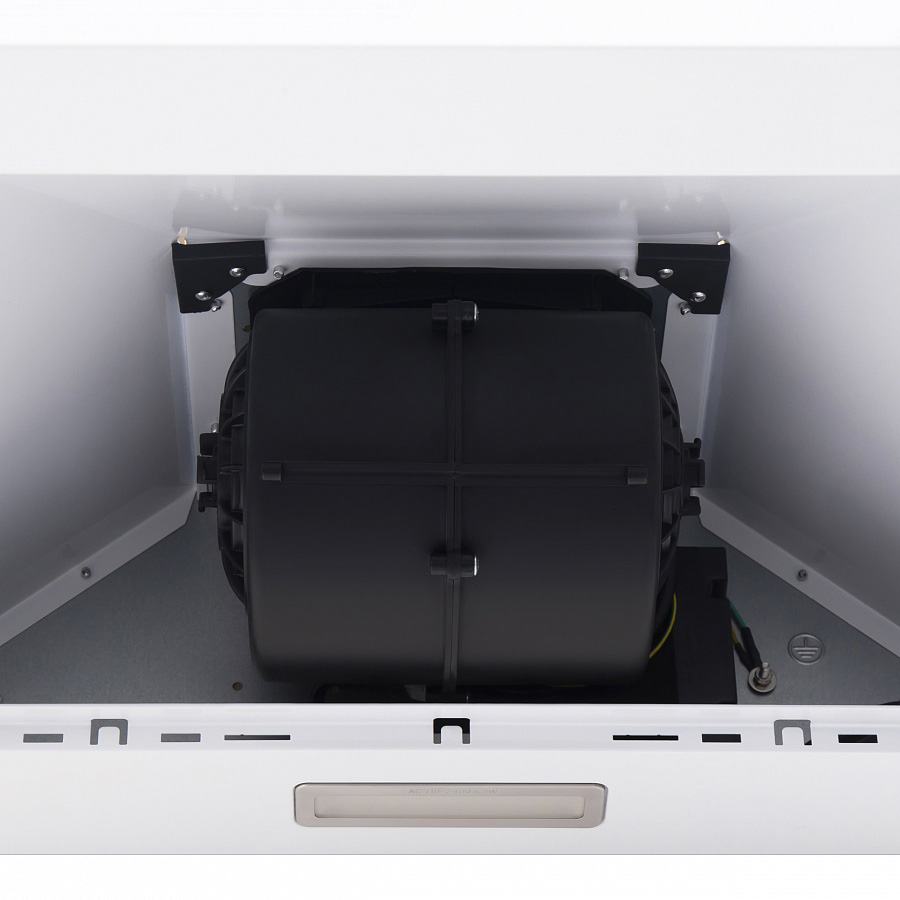 CORK 60 White Вытяжка cork 60 белое стекло/ тип:купольная, кнопочное управление, 620м3, площадь кухни до 20м2, 3 скорости, светодиодное освещение, в опции: угольный фильтр cf103t, белая Maunfeld Santreyd  - Вид №11