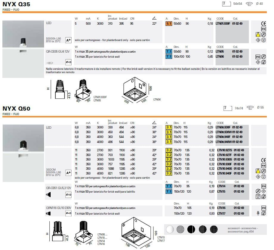 Квадратный утопленный прожектор Lucifero's NYX TRIMLESS ARCH-00069006 - Вид №3
