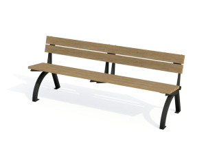 Деревянная скамья со спинкой