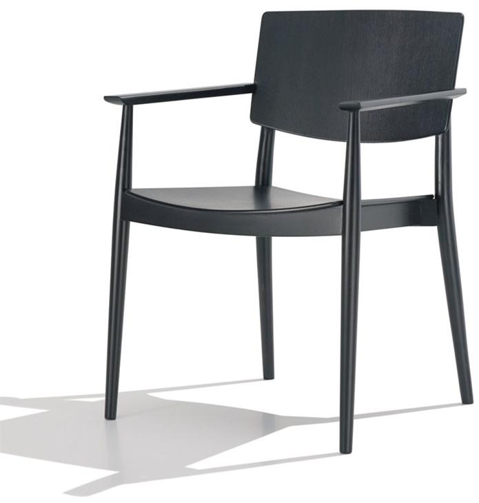 Andreu World Деревянный стул с подлокотниками Happy So0375 - Вид №4