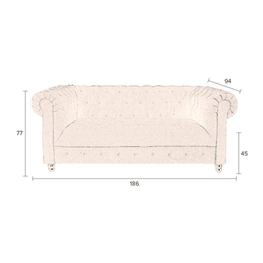 Диван-софа Chester золотисто-коричневый Dutchbone 3200134 - Вид №5