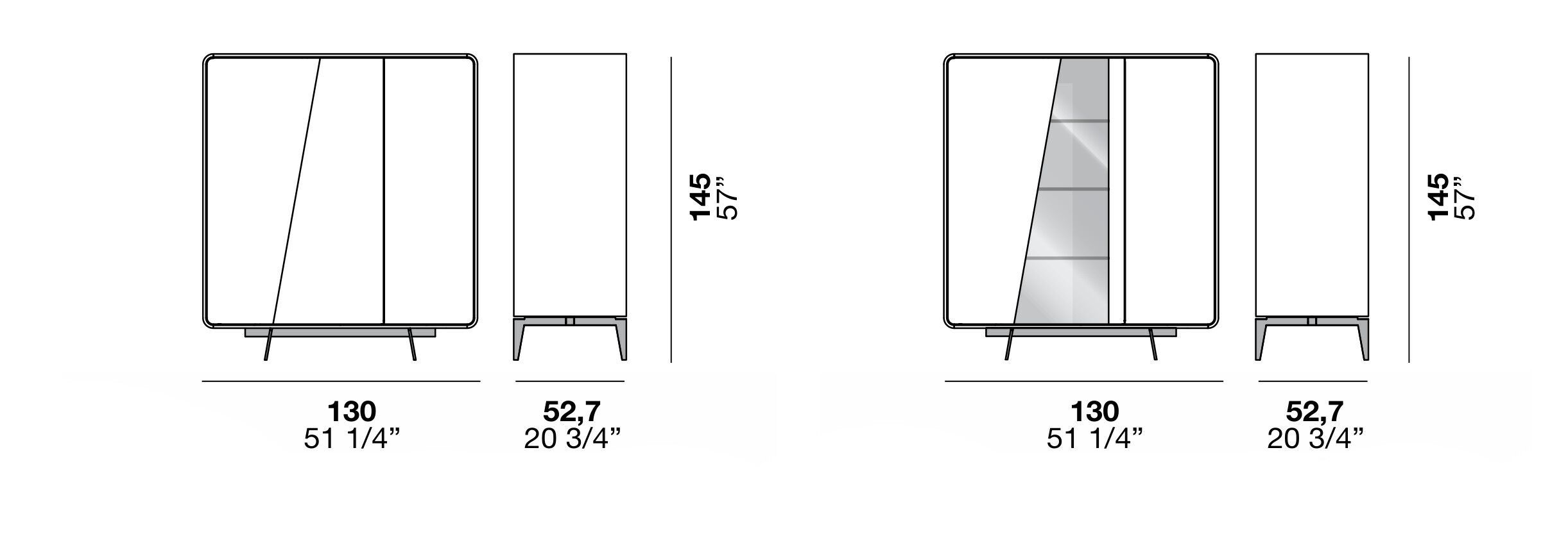 Деревянный шкаф с распашными дверцами Alf DaFrè Musa ARCH-00036838 - Вид №8