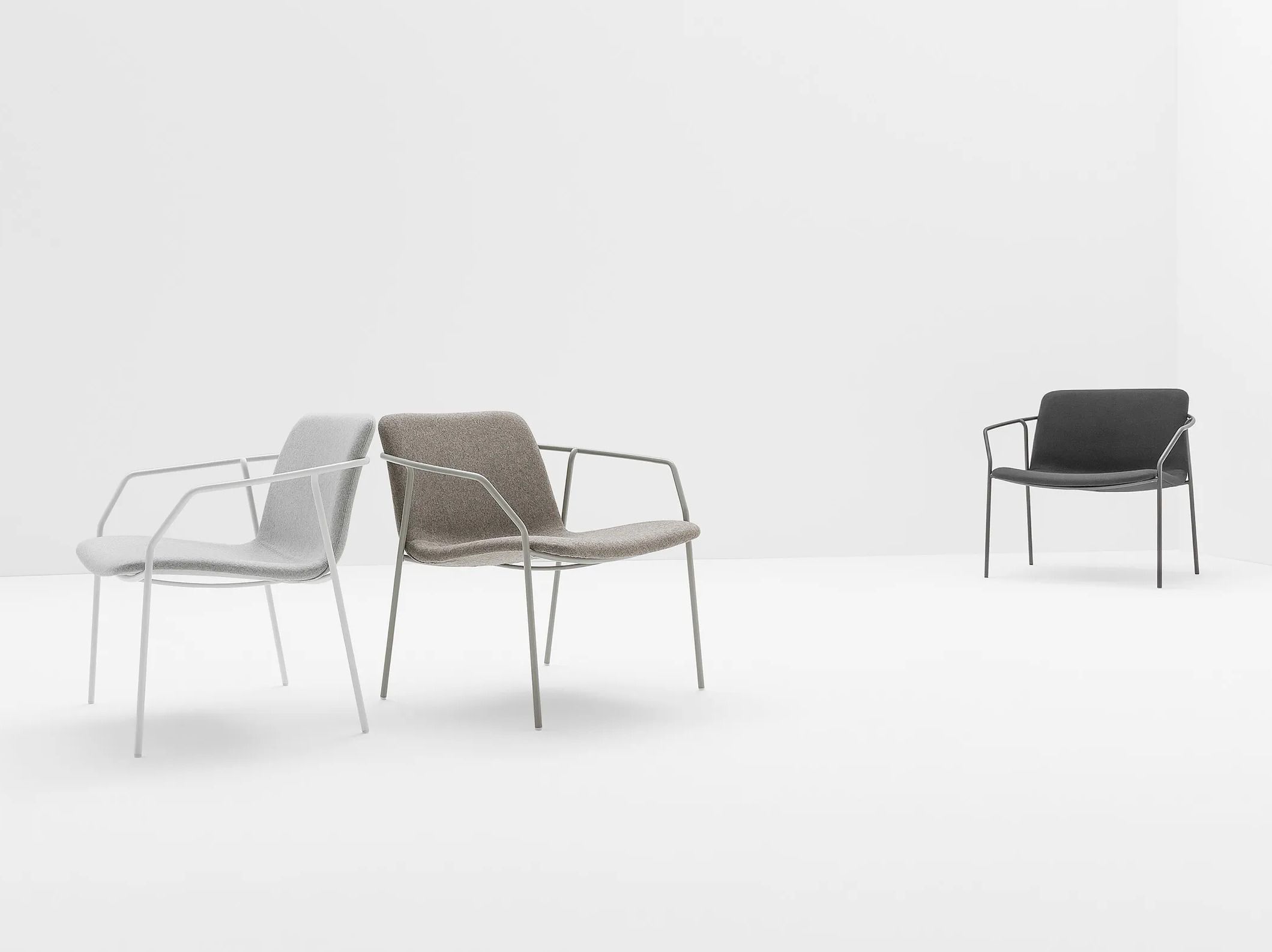 Мягкое стальное кресло с подлокотниками Billiani Sey ARCH-00099389 - Вид №1