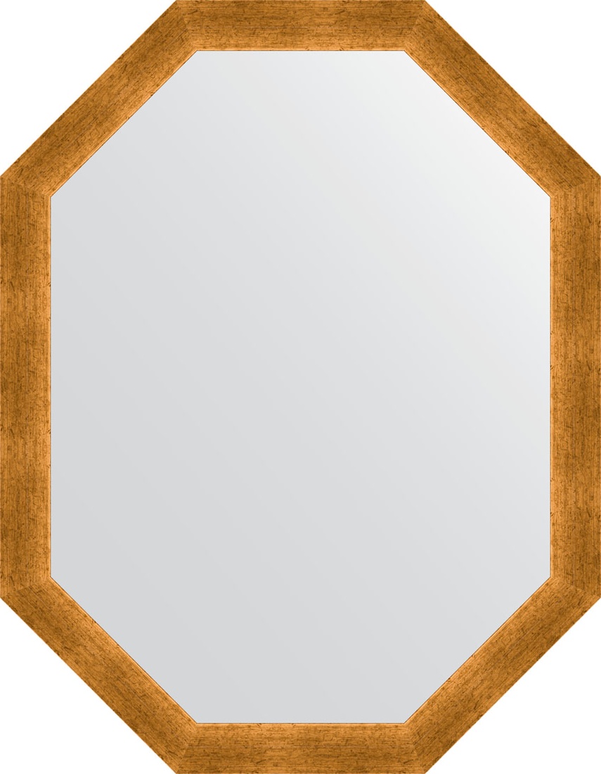 BY 7040 Зеркало в багетной раме - травленое золото 59 mm EVOFORM Octagon
