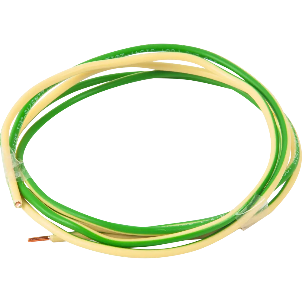 Провод Ореол ПУВ 1x2.5 мм на отрез ГОСТ цвет зелено-желтый STLM-2163816 - Вид №1
