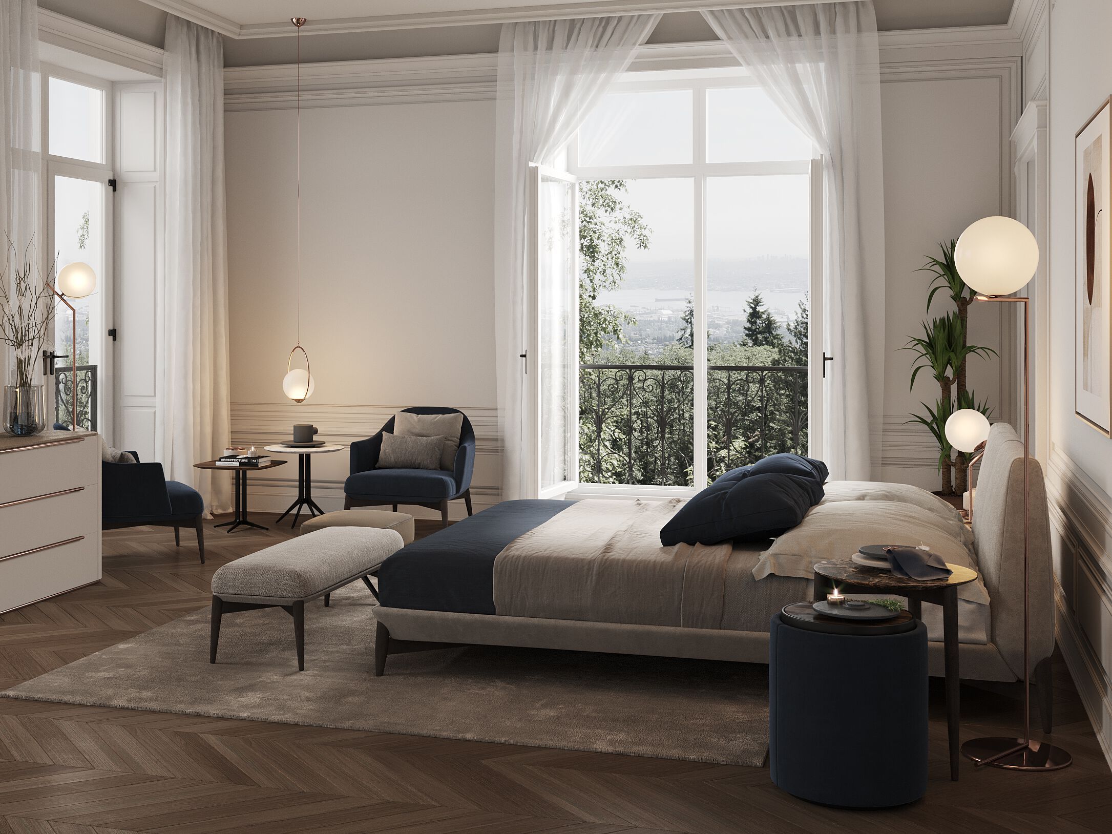 Деревянная двуспальная кровать с мягким изголовьем PRADDY Natur ARCH-00029611 - Вид №4