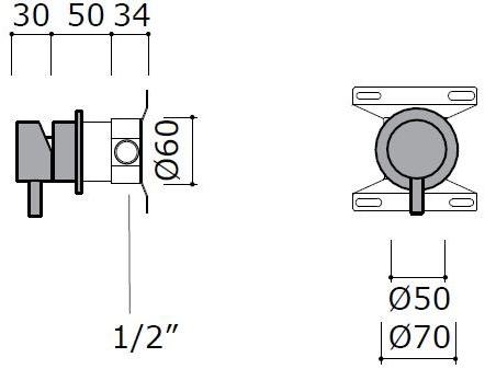 MINA Смеситель для раковины на столешнице из нержавеющей стали Stiriana 6300-6100 - Вид №2
