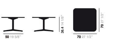 Квадратный низкий журнальный столик Arper Fred ARCH-00136904 - Вид №2