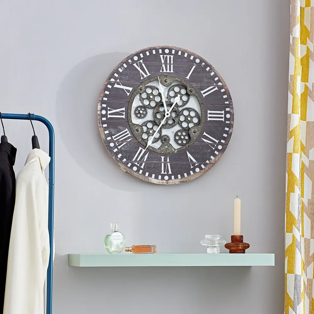 Часы настенные Dream River Шестеренки GH60678 круглые МДФ цвет черный бесшумные ø45 Осень STLM-2167415 - Вид №4