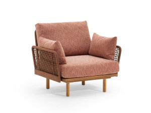 Тканевое садовое кресло с подлокотниками