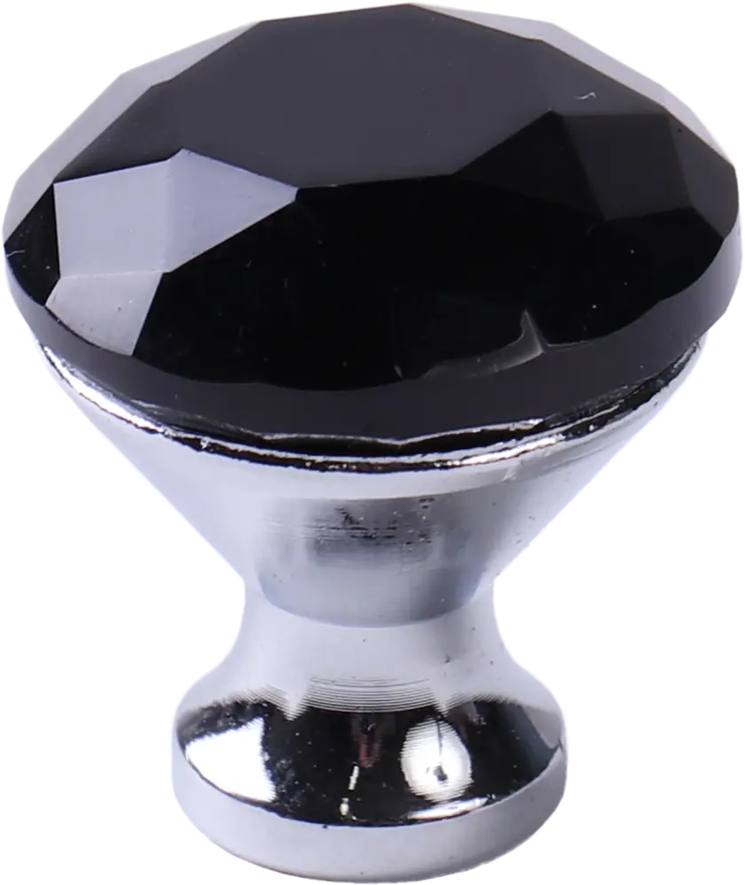 87388581 Ручка-кнопка мебельная L4.KNOB07BL стекло цвет черный STLM-1003600