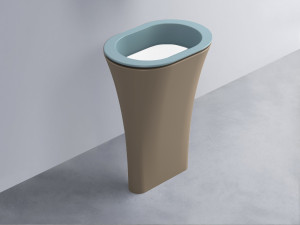 AMLA65-PL+AMPILO-BL+AMCOLO-AN Раковина Amedeo Ovale отдельностоящая cielo Enjoy + Amedeo