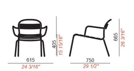 Стул из листового металла COLOS планка ARCH-00055901 - Вид №7