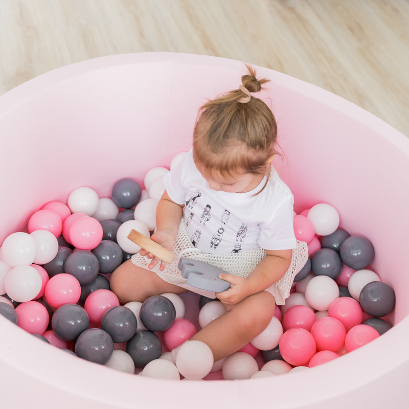 Шары для сухого бассейна серо-розовые, 200 штук VAMVIGVAM  281496 Белый;розовый;серый Santreyd  - Вид №1