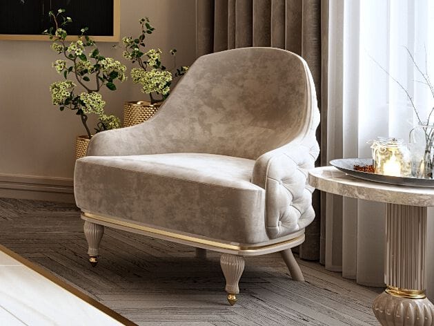 Тканевое кресло с подлокотниками Zebrano Elsiyum ARCH-00005639