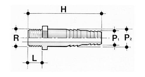 SANIT 72109607032 Шланг, PVC-U, с внешним резьбовым соединением  - Вид №1