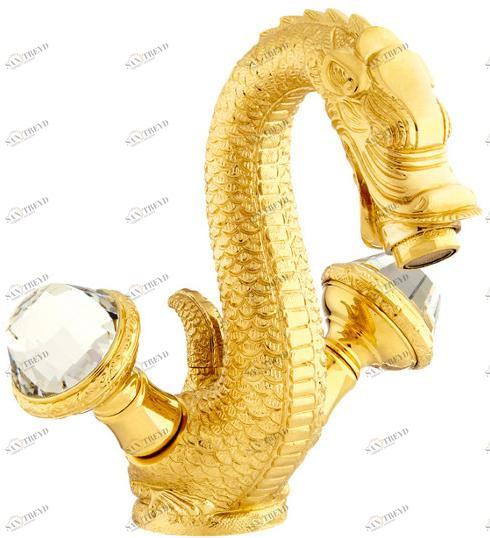 Bronces Mestre Смеситель для умывальника на одно отверстие с кристаллами swarovski® Dragon sun-id-1455481