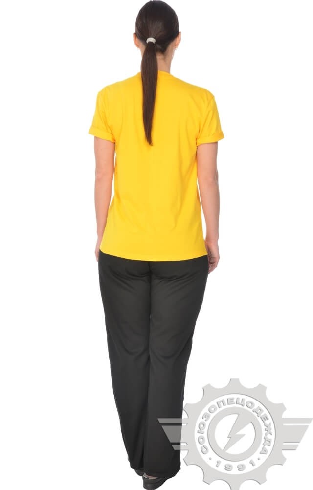 4958142 Футболка желтая  Одежда для официантов  размер 2XL (52-54) Спецодежда  - Вид №11