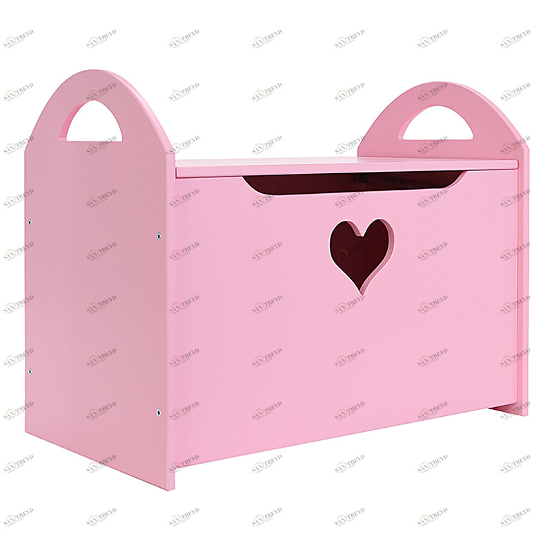 Детский сундук для игрушек розовый с сердечком VAMVIGVAM  282042 Розовый Santreyd 