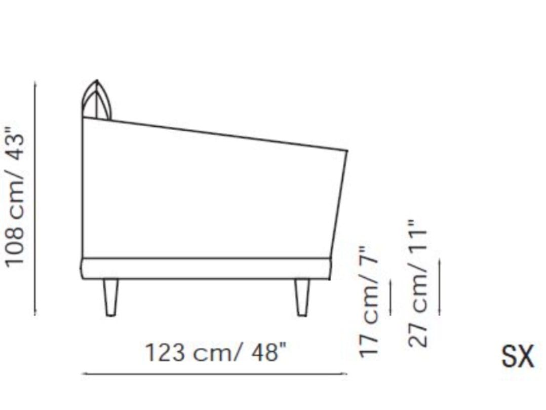 Тканевая кровать с мягким изголовьем BONALDO Picabia ARCH-00040003 - Вид №4