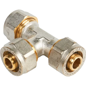 Тройник Aquasfera 16 мм никелированная латунь 027-9014